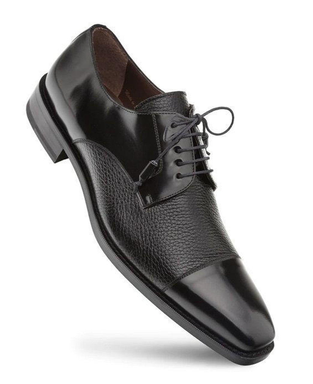 Mezlan Men's Soka Black Leather Cap Toe Oxford Dress Shoes