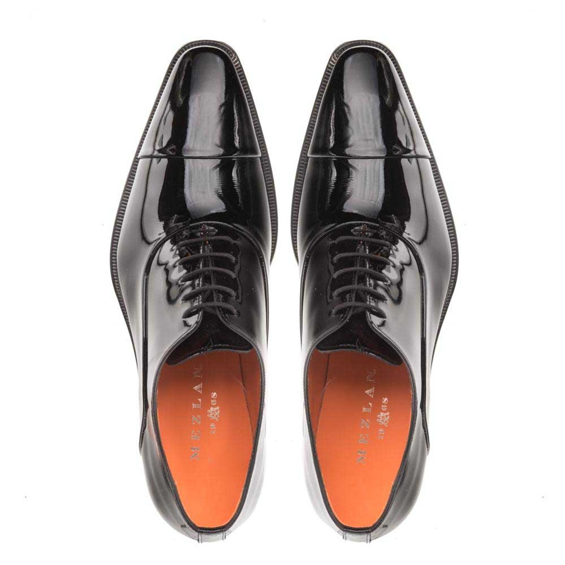 Mezlan Men's Black Patent Leather Oxfords - Formal Dress Shoes