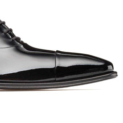 Mezlan Men's Black Patent Leather Oxfords - Formal Dress Shoes