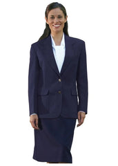 Women's Navy Blazer Jacket - Classic Professional Office Wear by Neil Allyn