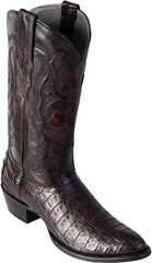 Men's Black Caiman Alligator Belly Boots: Genuine Exotic Leather Round Toe Western Cowboy Boots