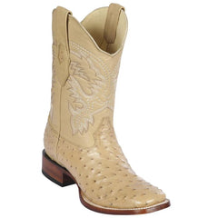 Men's Oryx Ostrich Square Toe Cowboy Boots - Los Altos Western Dress Boots