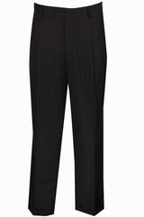 Classic Fit Men's Black Dress Pants - Pleated Front