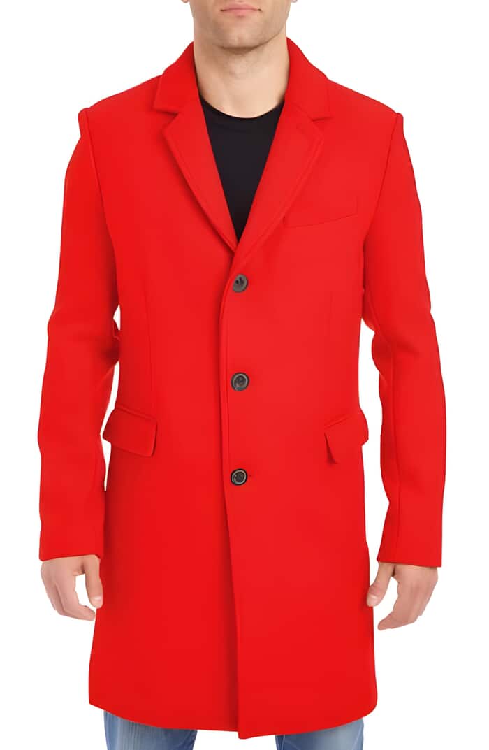 Men's Big & Tall Wool Peacoat - Designer Winter Coat on Sale