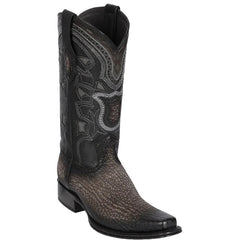 Men's Grey Shark Skin Cowboy Boots: Los Altos Dress Boots with European Toe