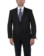 Men's Black Blazer Jacket - Classic Fit Two Button Suit Jacket