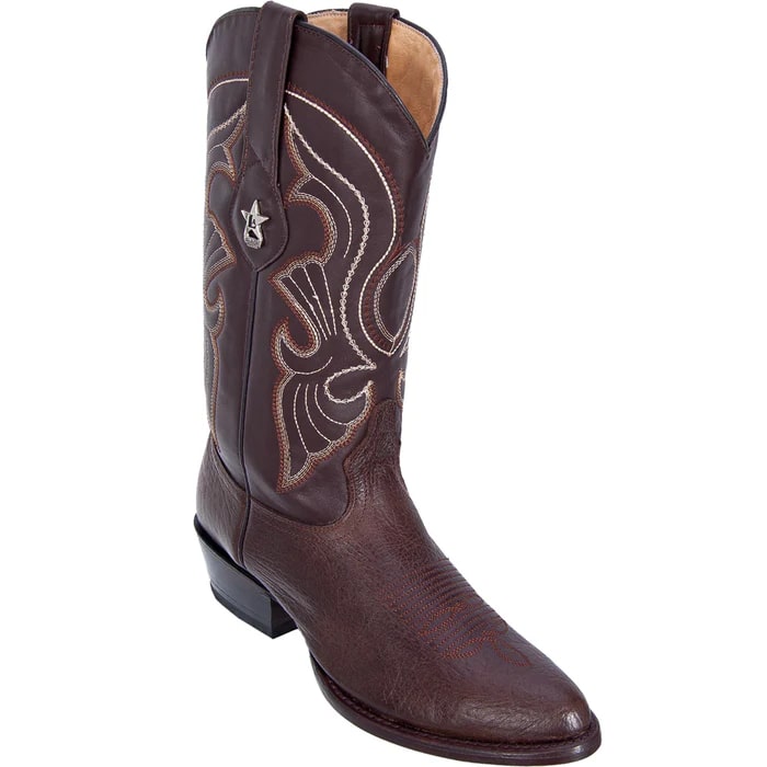 Men's Brown Leather Cowboy Boots: Affordable Los Altos Dress Western Boots