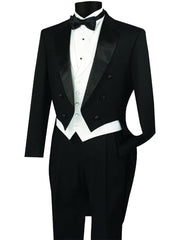 Men's Classic Black Tuxedo with Vest - 3 Piece Suit Formal Wedding Prom