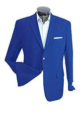 Men's Casual Blazer Sport Coat Two-Button Royal Blue Designer Style