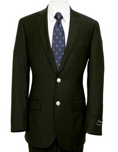 Men's Black Sport Coat Blazer - Slim Fit Two Button Poly-Blend Jacket