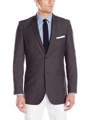 Slim Fit Men's Suit Jacket - Charcoal Gray - Modern Two Button Featherbone Micro Tech