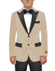 Men's Ivory Blazer Slim Fit Casual Dress Jacket Two-Button Notch Lapel Designer Style