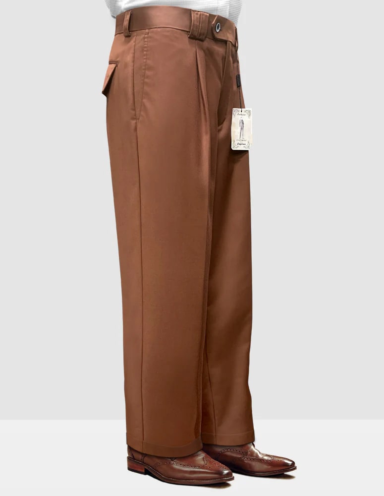 Women's Wide Leg Pants Copper Brown | High-Waisted Palazzo Pants | Flowy Casual Trousers