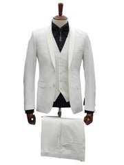 Ivory Wedding Suit for Groom | Cream Tuxedo | Off-White 2-Button Suit