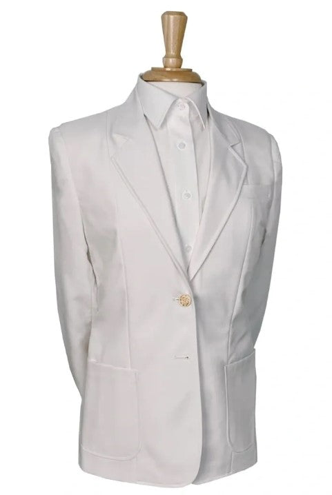 Women's White Blazer Jacket | Executive Business Suit Jacket | Ultralux Professional Workwear