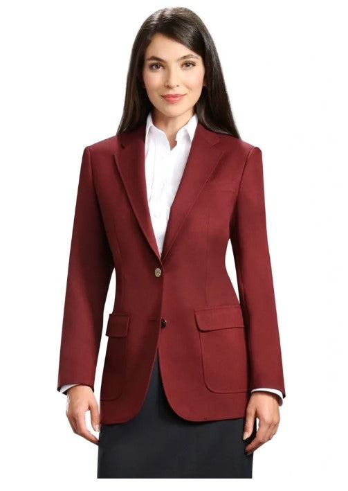 Women's Burgundy Blazer Jacket – Professional Office Work Wear by Neil Allyn