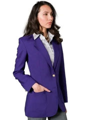 Women's Purple Blazer Jacket – Executive Suit Jacket, Professional Office Wear