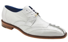 Genuine Crocodile Leather Belvedere Valter White Dress Shoes Men's Luxury Formal