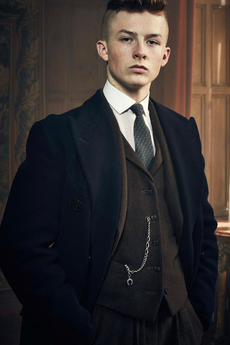 Peaky Blinders Finn Shelby Costume for Men - Vest, Suit & Overcoat