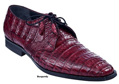 Men's Burgundy Crocodile Alligator Dress Shoes: Genuine Exotic Leather Loafers & Slip-ons