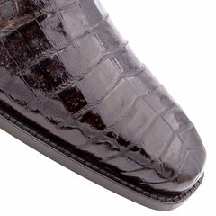 Men's Brown Crocodile Dress Shoes: Mezlan Anderson Genuine Crocodile Leather Lace-Ups