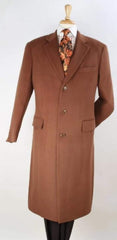 Men's 100% Wool Vicuna Coat - Light Brown Overcoat | Luxurious Topcoat