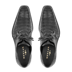 Mezlan Anderson Men's Black Genuine Crocodile Leather Dress Shoes