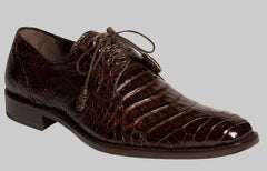 Mezlan Anderson Men's Dark Brown Genuine Crocodile Leather Dress Shoes