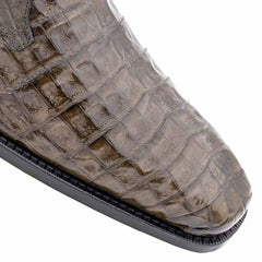 Mezlan Men's Anderson Gray Crocodile J-Toe Cowboy Boots - Western Oxford Dress Shoes