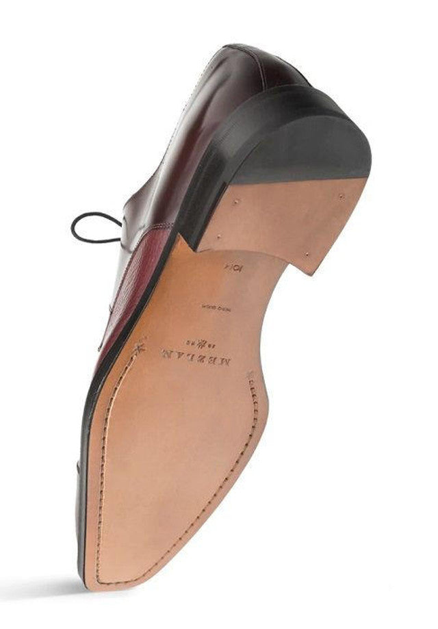 Mezlan Men's Burgundy Leather Cap Toe Oxford Dress Shoes - Soka