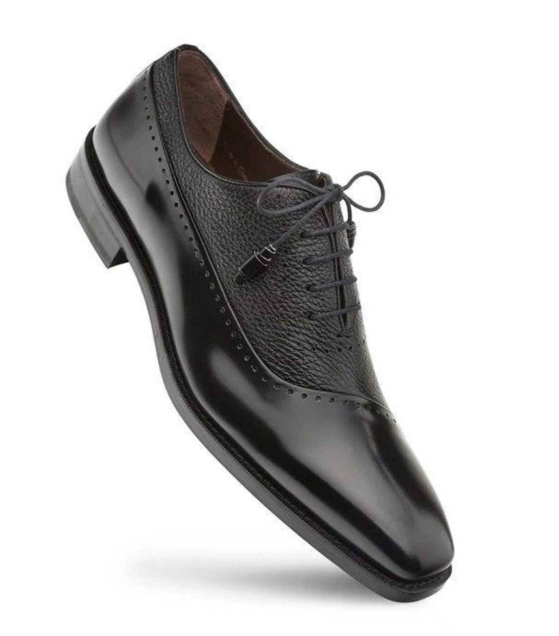 Mezlan Potsdam Men's Black Leather Oxfords - Formal Dress Shoes