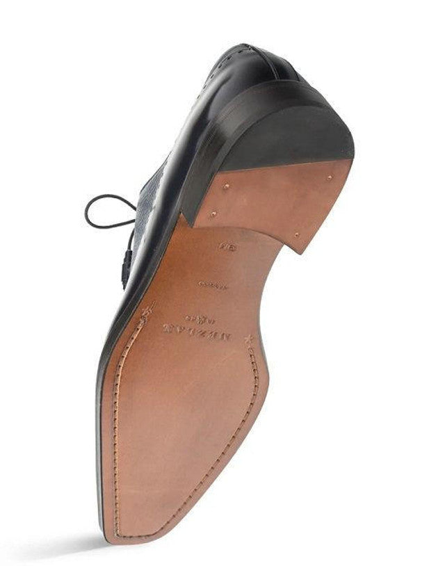 Mezlan Potsdam Men's Black Leather Oxfords - Formal Dress Shoes