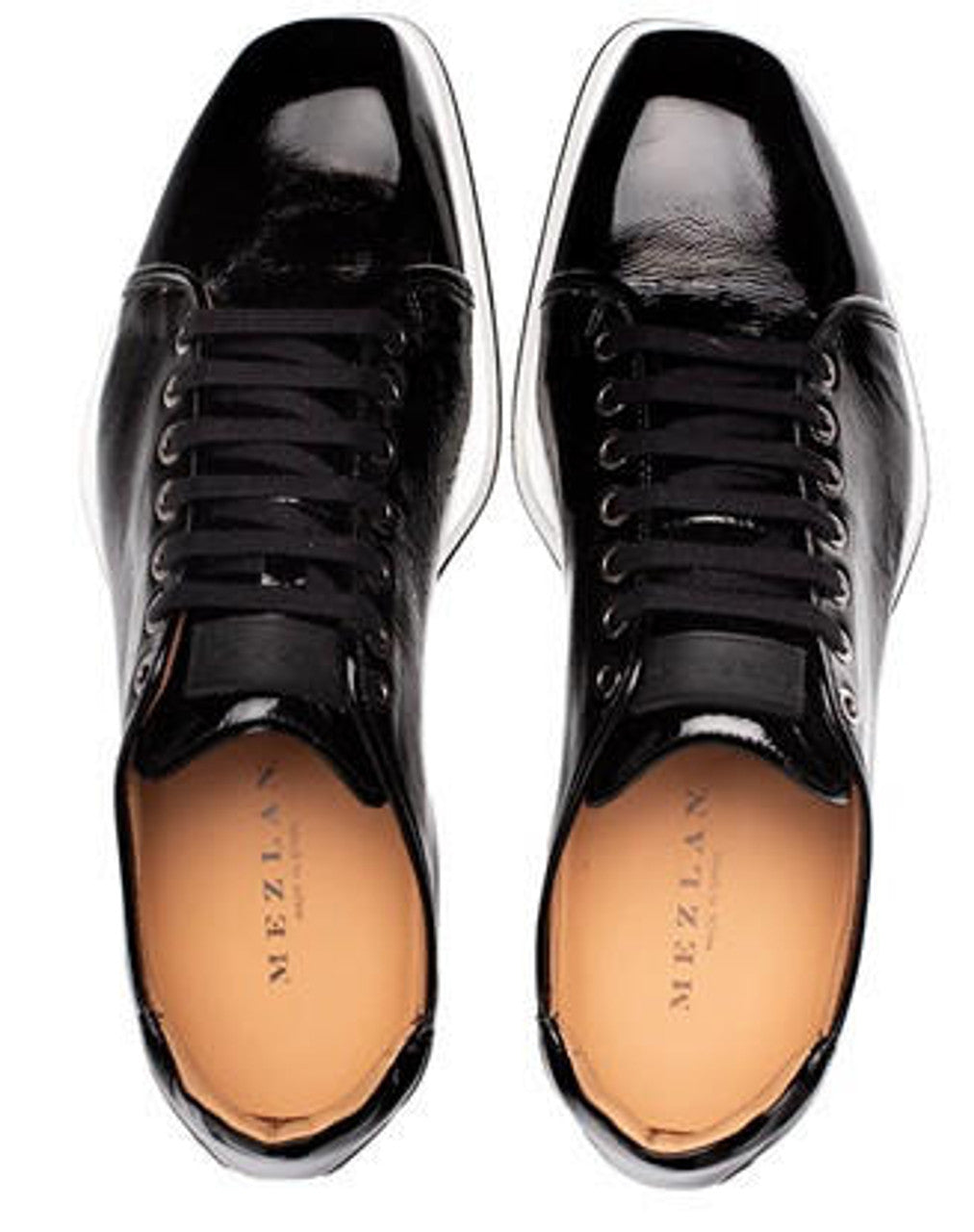 Mezlan Cartuja Men's Black Leather Dress Sneakers - Luxury Italian Oxfords