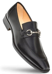 Mezlan Men's Black Leather Loafers - Designer Slip-On Dress Shoes