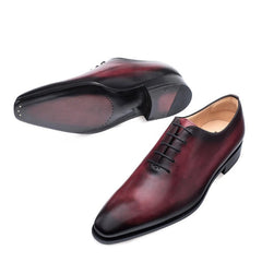 Mezlan Men's Pamplona Burgundy Leather Oxford Dress Shoes