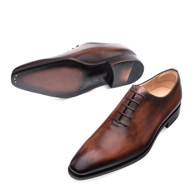 Mezlan Men's Pamplona Cognac Leather Oxford Dress Shoes