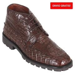 Men's Genuine Caiman Leather Boots - Western Cowboy Ankle Boots - 6 Colors