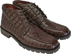 Men's Genuine Caiman Leather Boots - Western Cowboy Ankle Boots - 6 Colors